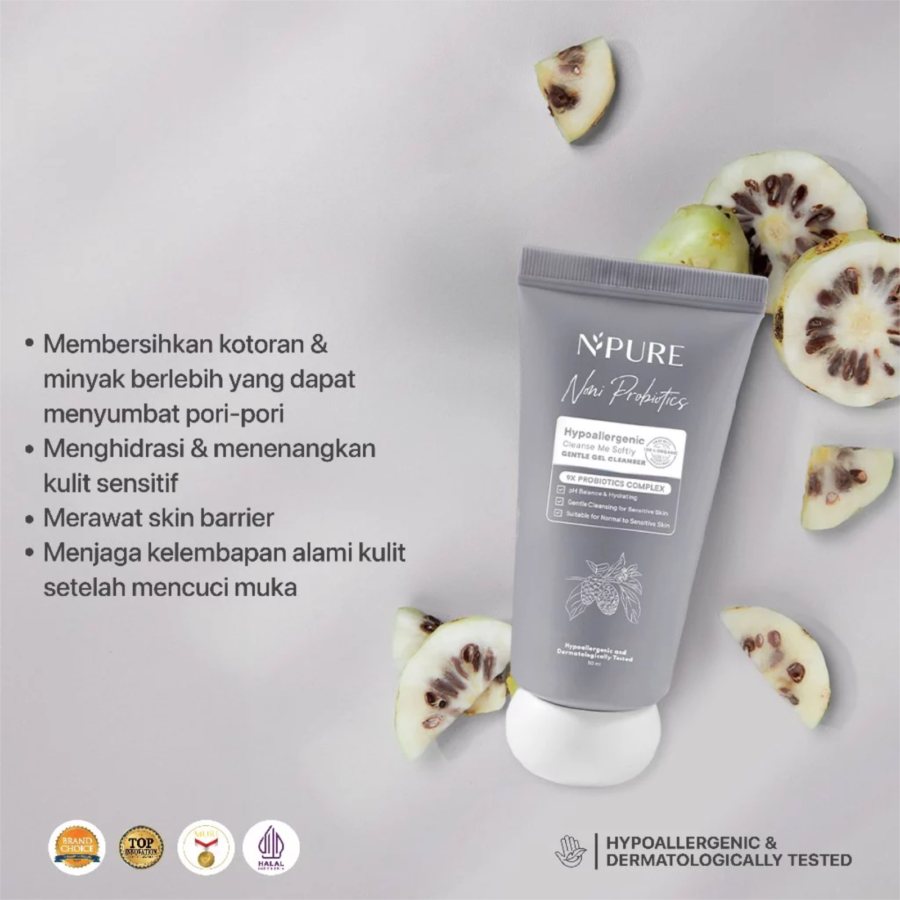 NPURE Noni Probiotics Hypoallergenic Cleanse Me Softly Gentle Gel Cleanser 50ml