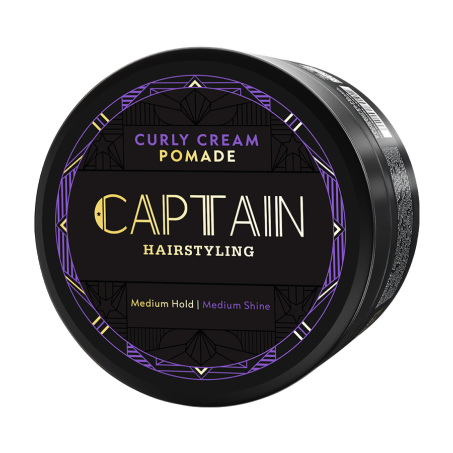 Captain Men's Care Curly Pomade Penata Rambut 80gram