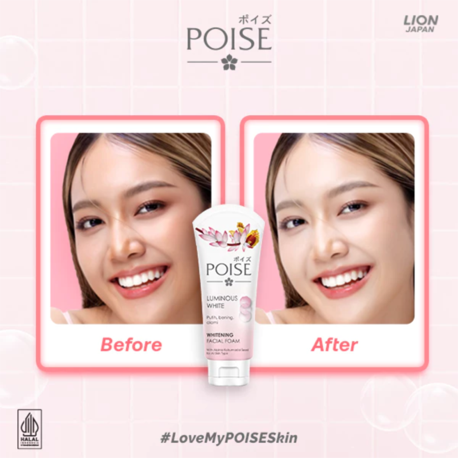Poise Luminous White Whitening Facial Foam 100gram