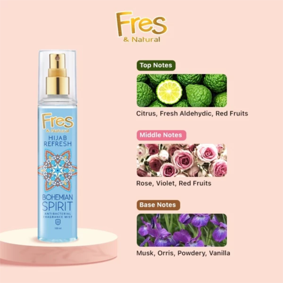 Fres & Natural Hijab Refresh Bohemian Spirit Cologne Spray 100ml