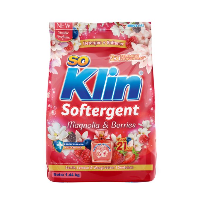 SoKlin Softergent Magnolia & Berries Deterjen Bubuk Bag