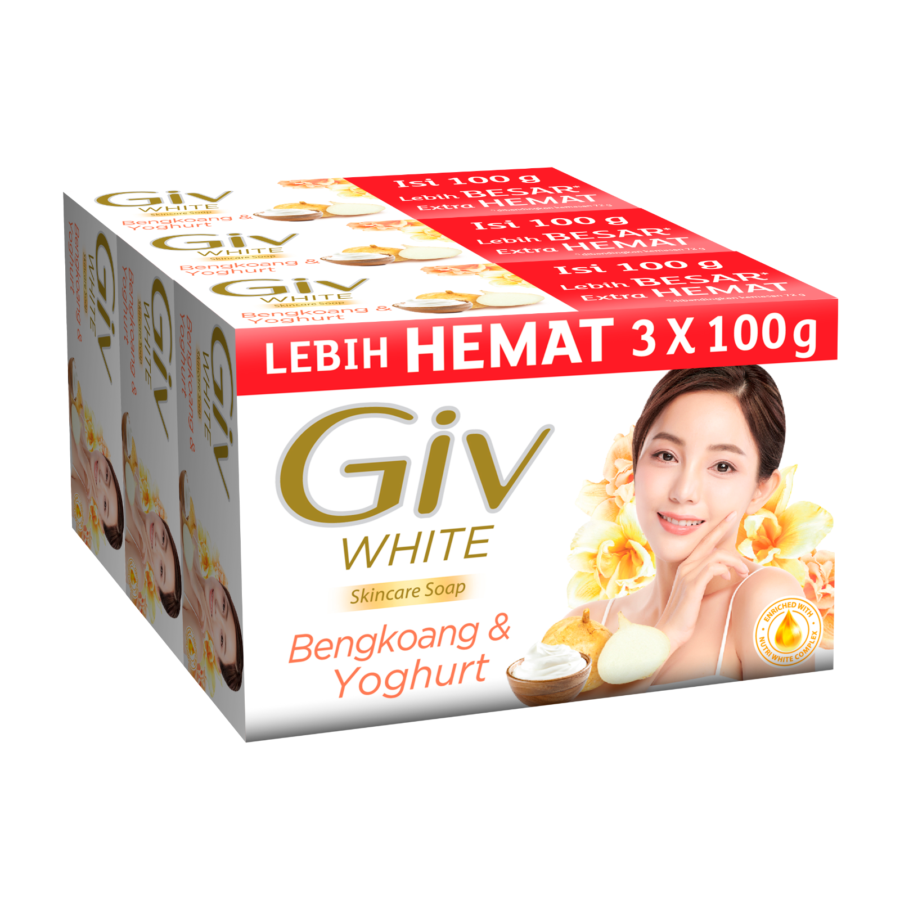 Giv White Bengkoang & Yogurt Barsoap 3pcs x 100gram 1pack