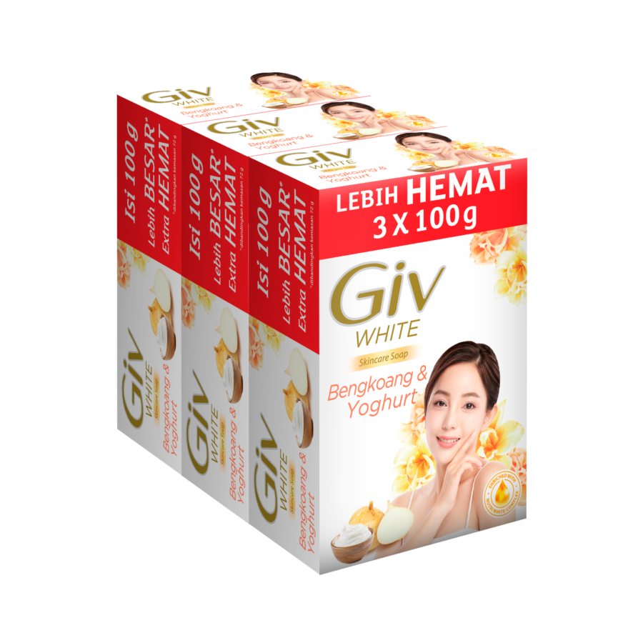 Giv White Bengkoang & Yogurt Barsoap 3pcs x 100gram 1pack