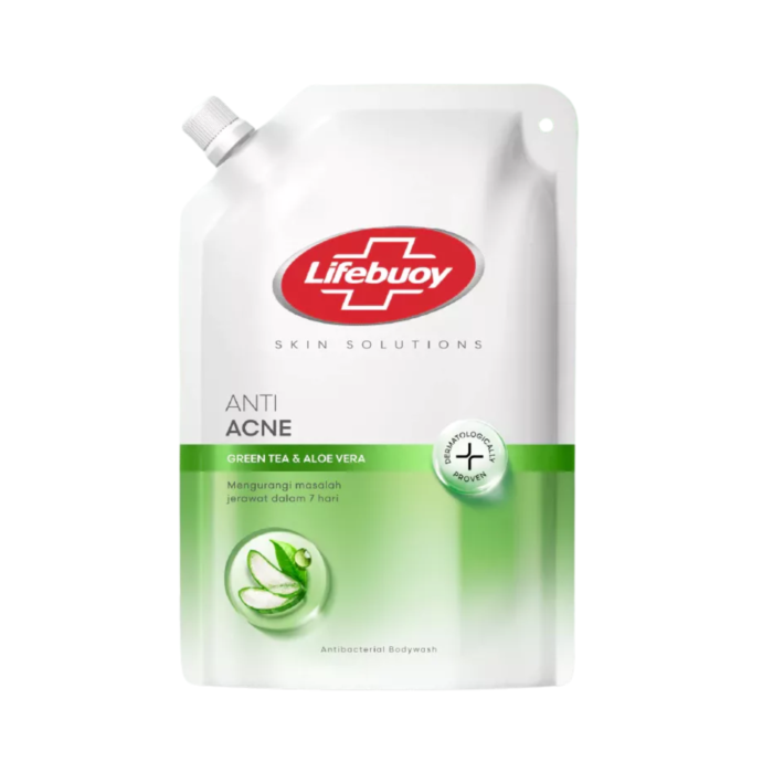 Lifebuoy Anti Acne Greentea & Aloe Vera Antibacterial Body Wash Refill