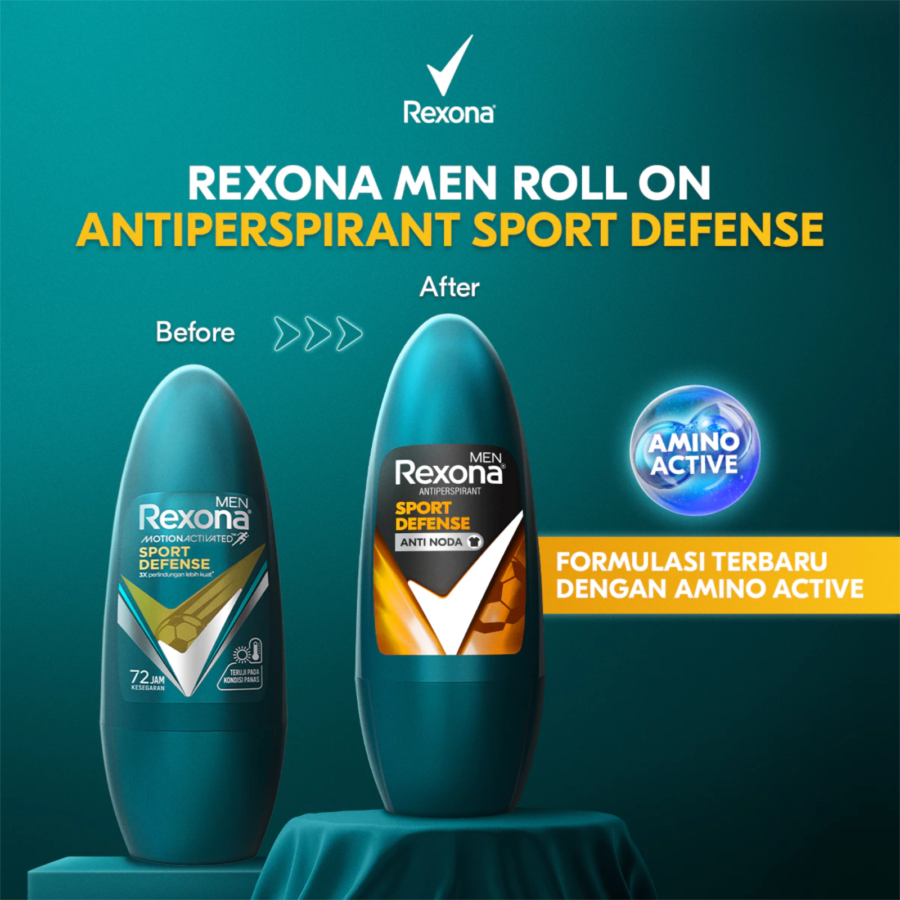 Rexona Men Motion Actived Sport Defense Deodorant Roll On 45ml