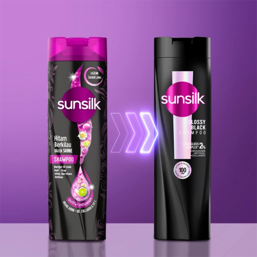 Sunsilk Glossy Black Shampoo 160ml