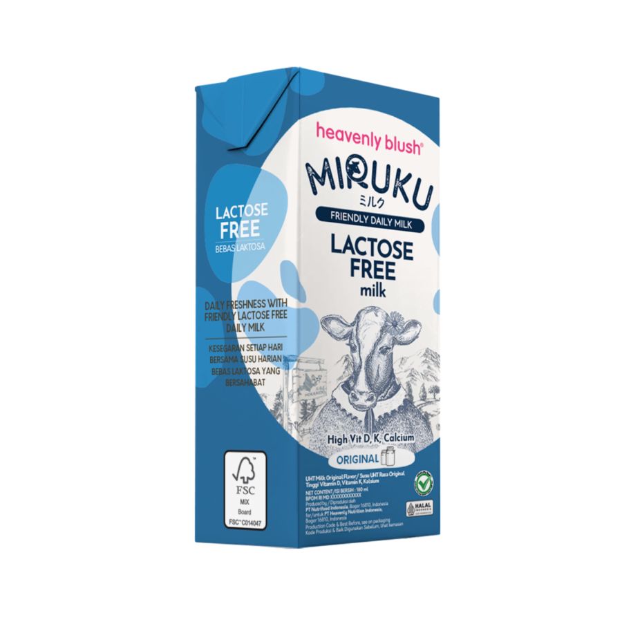 Heavenly Blush Miruku Original Lactose Free UHT Milk 180ml