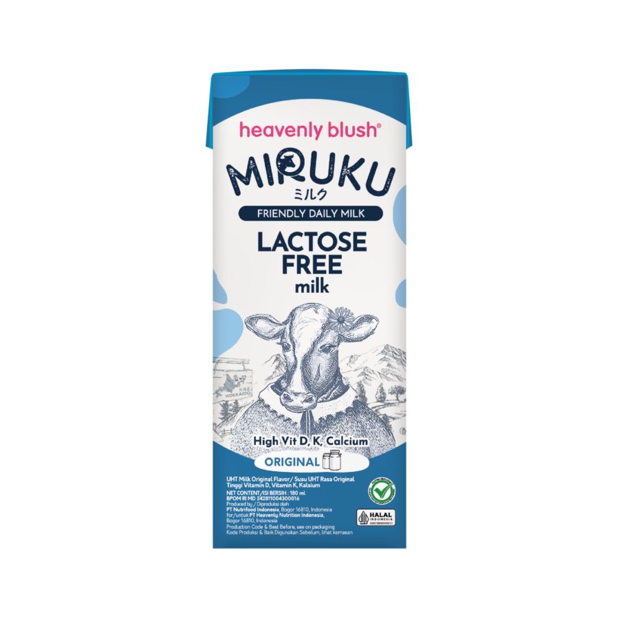 Heavenly Blush Miruku Original Lactose Free UHT Milk 180ml