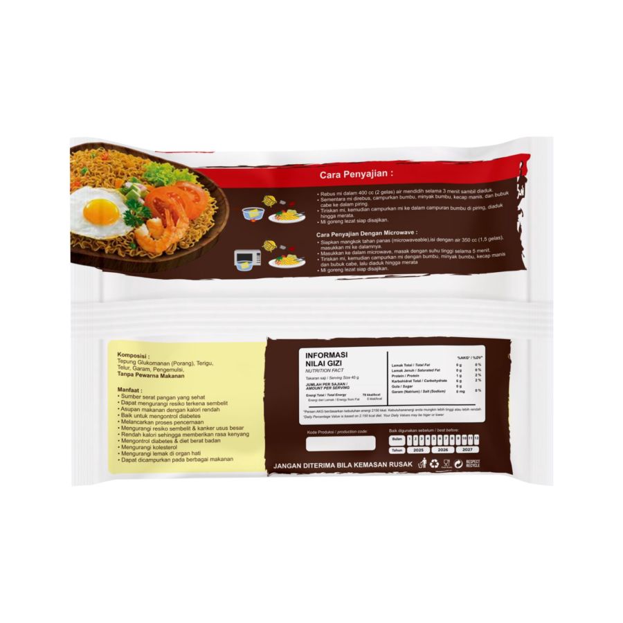 Keto-Mie Mie Porang Goreng 75gram