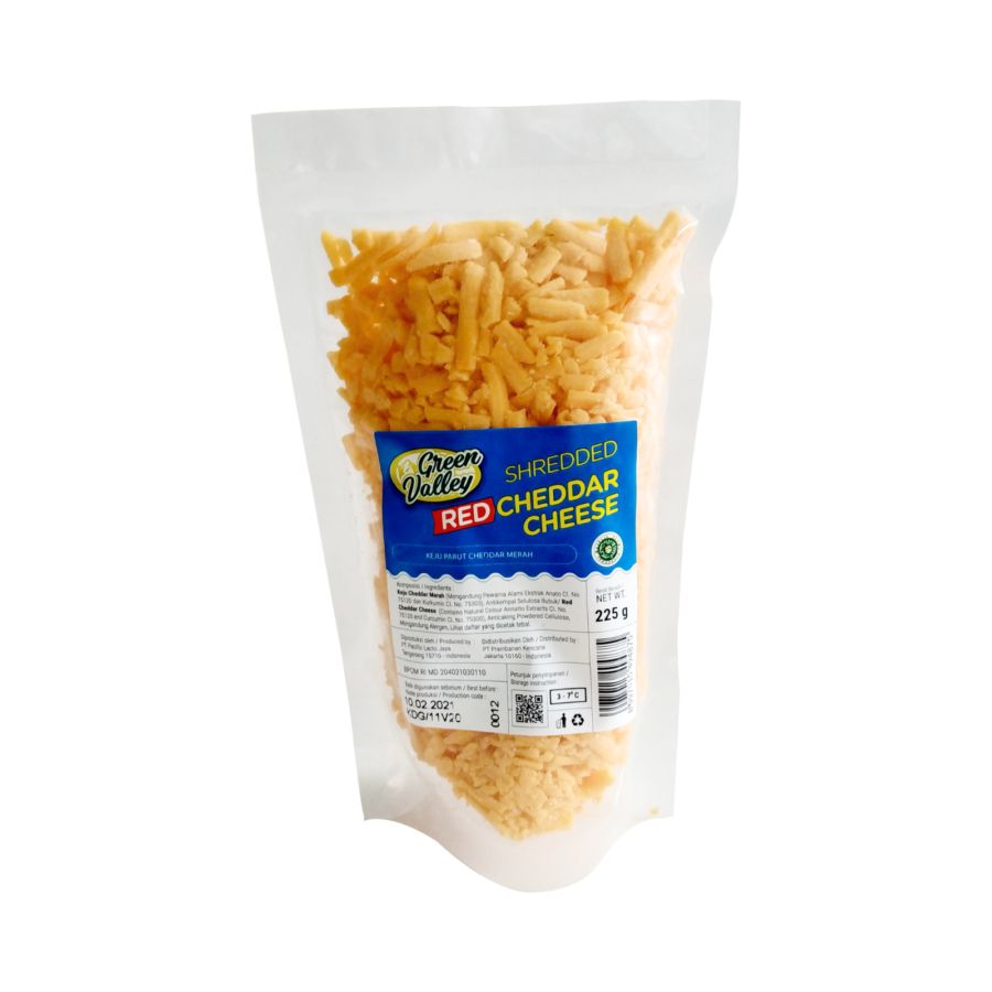 Green Valley Shredded Red Cheddar Cheese 225gram
