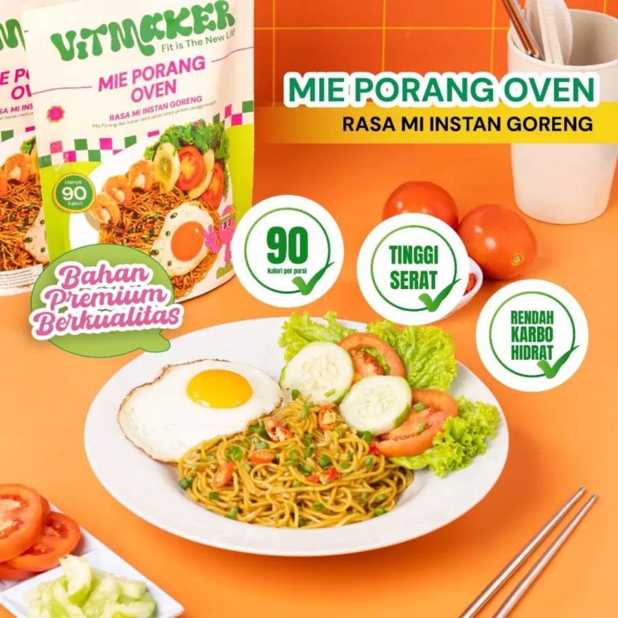 Vitmaker Mie Porang Goreng Mie Instan 75gram