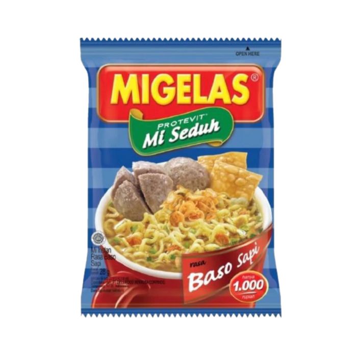Migelas Baso Sapi Mie Instan Renceng 30gr