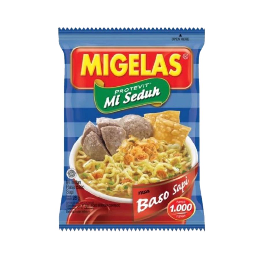 Migelas Baso Sapi Mie Instan Renceng 30gr 10pcs