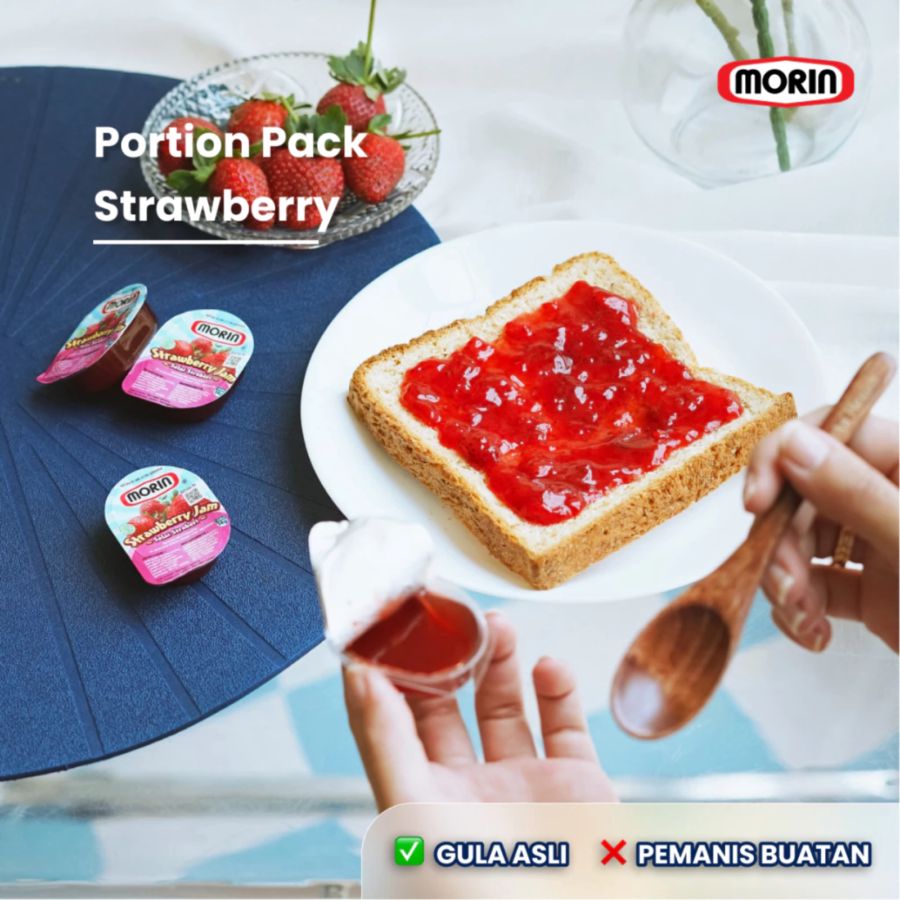 Morin Strawberry Jam Mini Portion Dus 14gr 48pcs