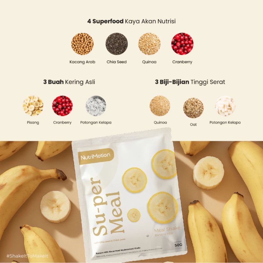 Super Meal Banana Milk Meal Replacement 50gram