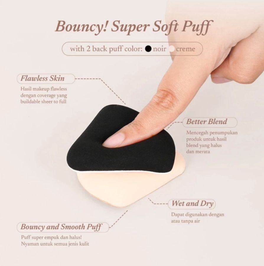 Aeris Beaute Cloud Conceal Puff Marshmallow Creme Make Up Sponge 1pcs