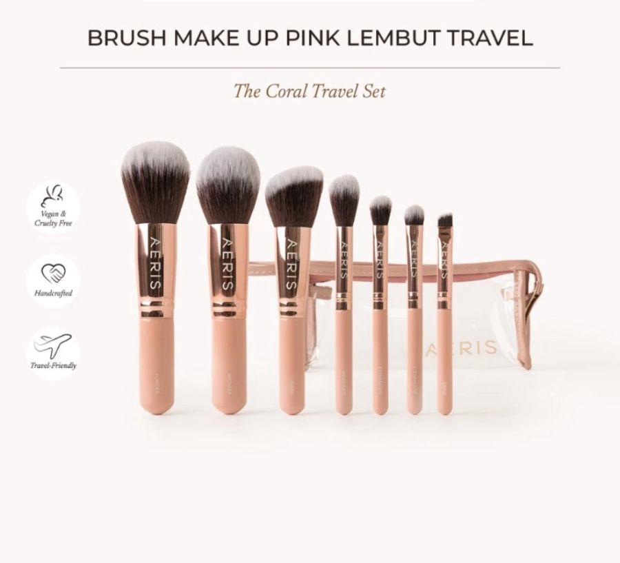 Aeris Beaute The Coral Travel Brush Set 1pcs