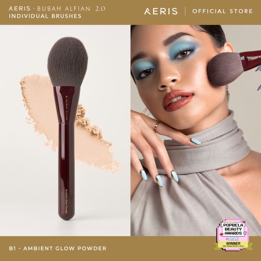 Aeris Beaute x Bubah Alfian 2.0 Merlot B1 Ambient Glow Powder Brush 1pcs