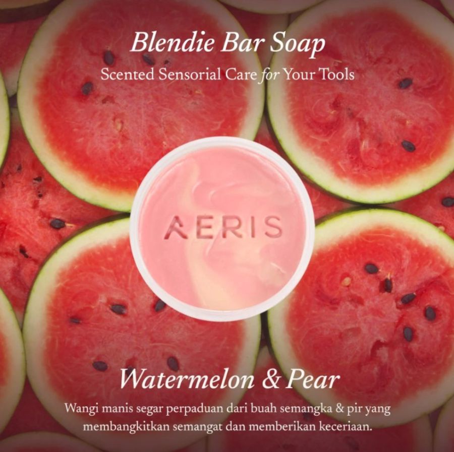 Aeris Beaute Blendie Fruity Watermelon & Pear Pembersih Make Up Brush 1pcs