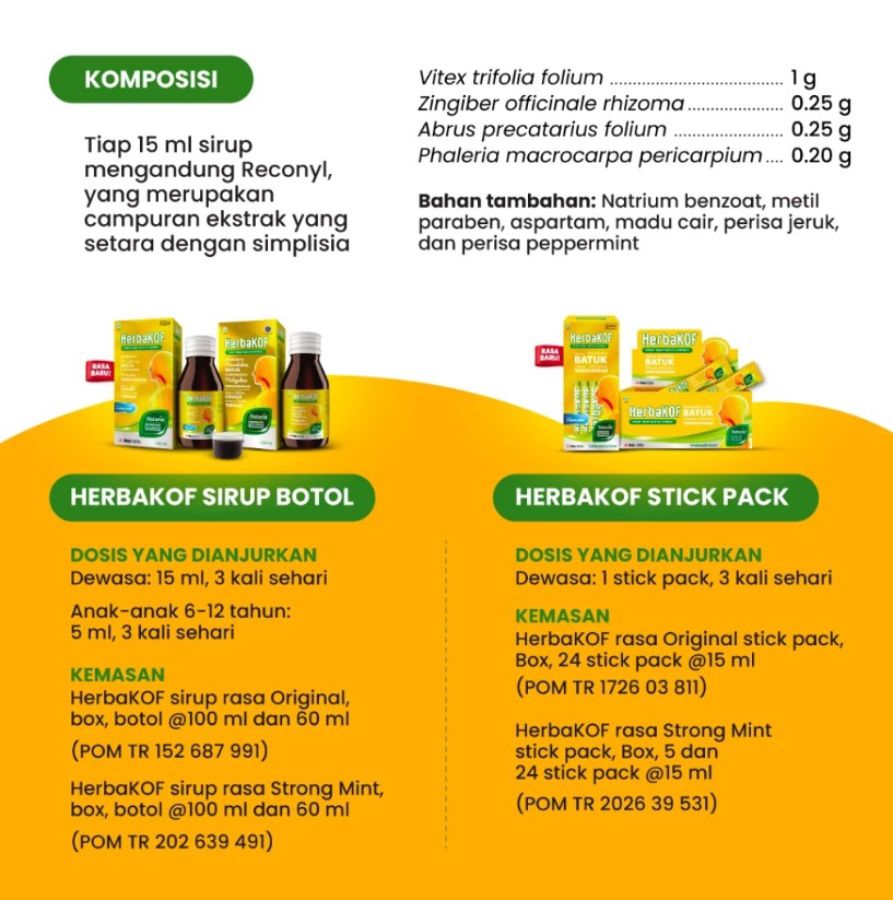 Herbakof Sirup Obat Batuk Herbal 60ml