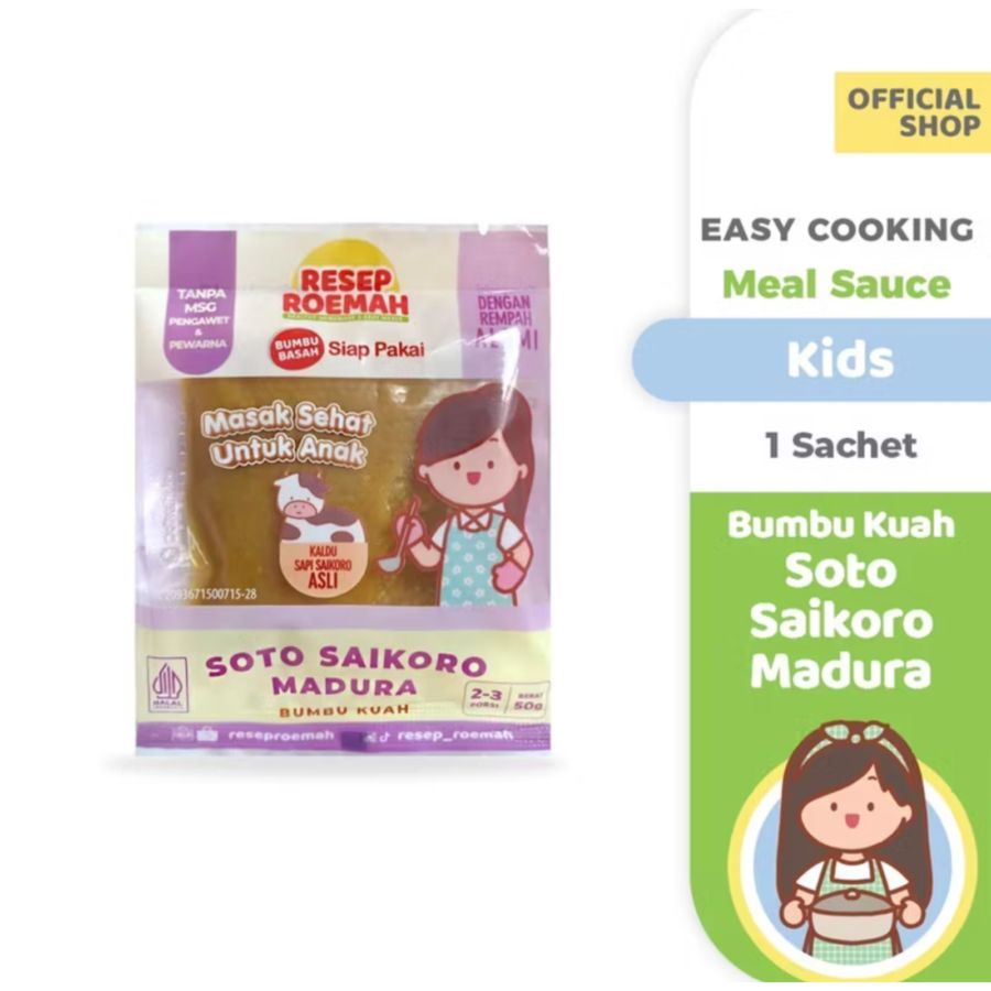 Resep Roemah Bumbu Basah Siap Pakai Soto Saikoro Madura Bumbu Kuah 50gram