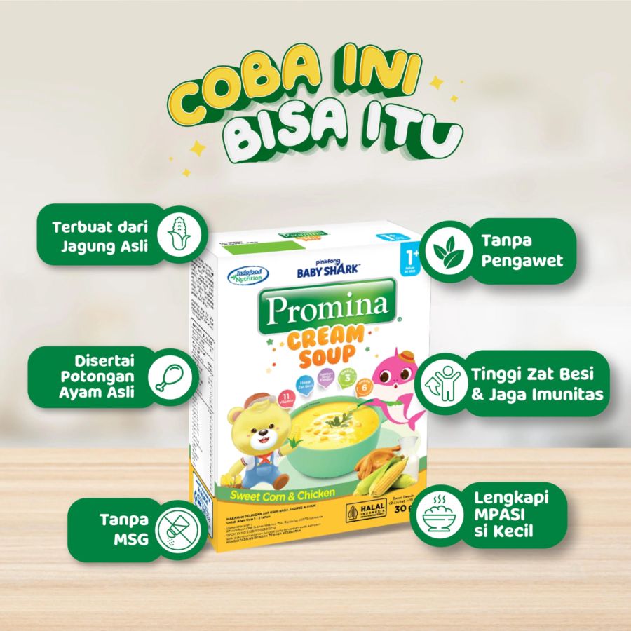 Promina Cream Soup Sweet Corn & Chicken 1+ Tahun 30gram
