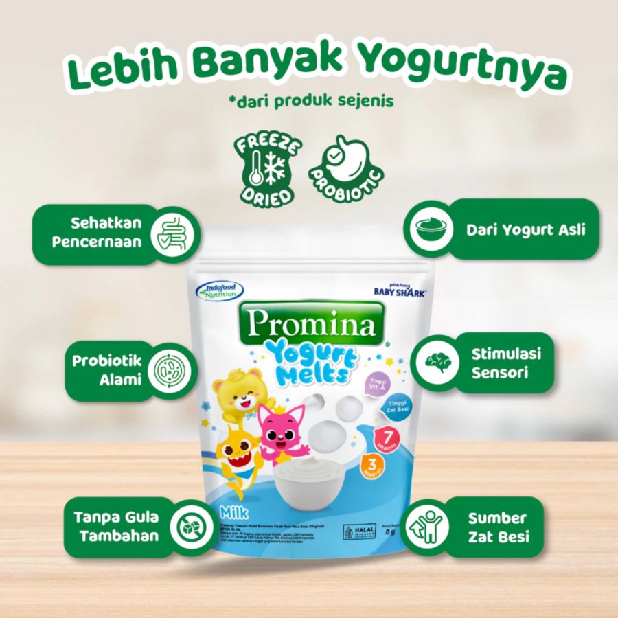 Promina Yogurt Melts Milk Snack Anak 1+ Tahun 8gram