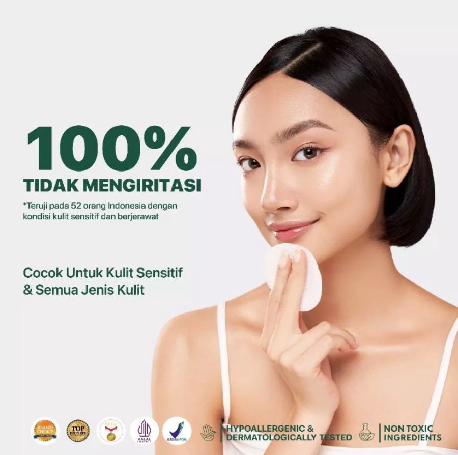 Acne Clear Pad Cica Kapas Eksfoliasi Wajah Sachet 1pack