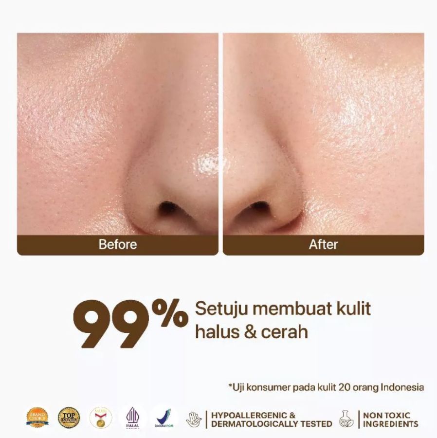 NPURE Licorice Light Up Brightening Kapas Eksfoliasi Wajah Sachet 1pack