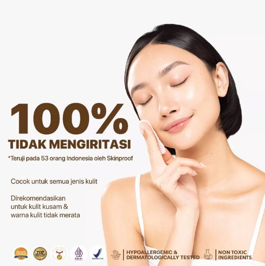NPURE Licorice Light Up Brightening Kapas Eksfoliasi Wajah Sachet 1pack