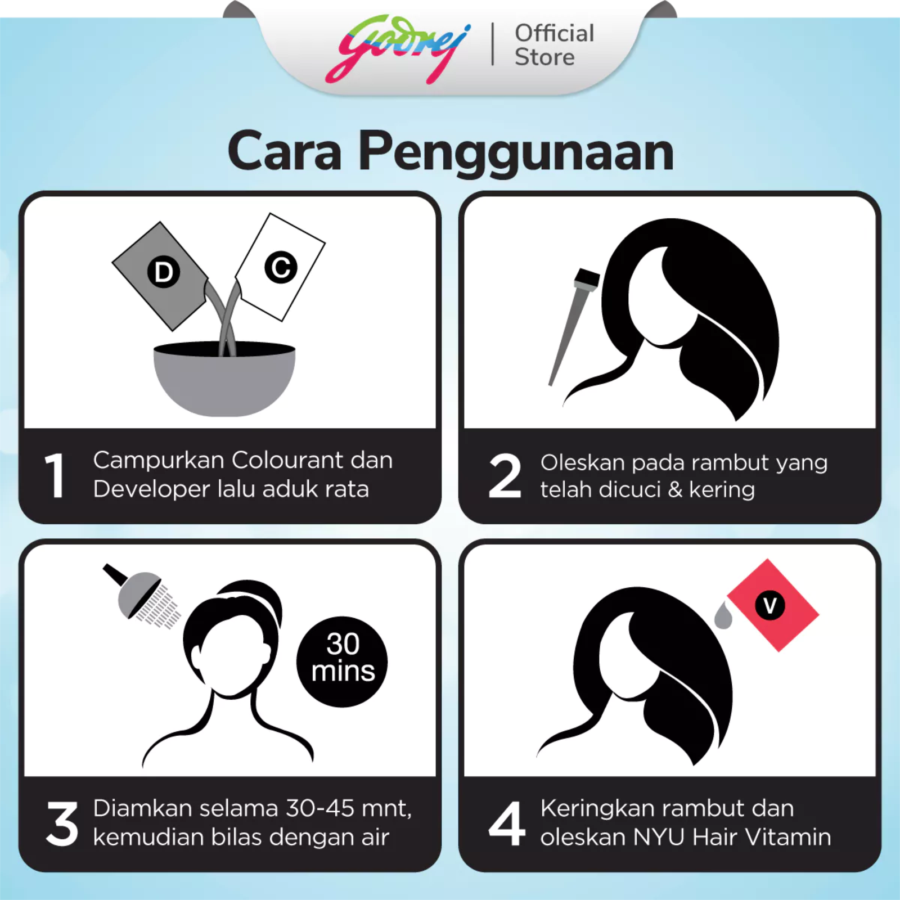 NYU Blue Black Creme Hair Colour 30ml