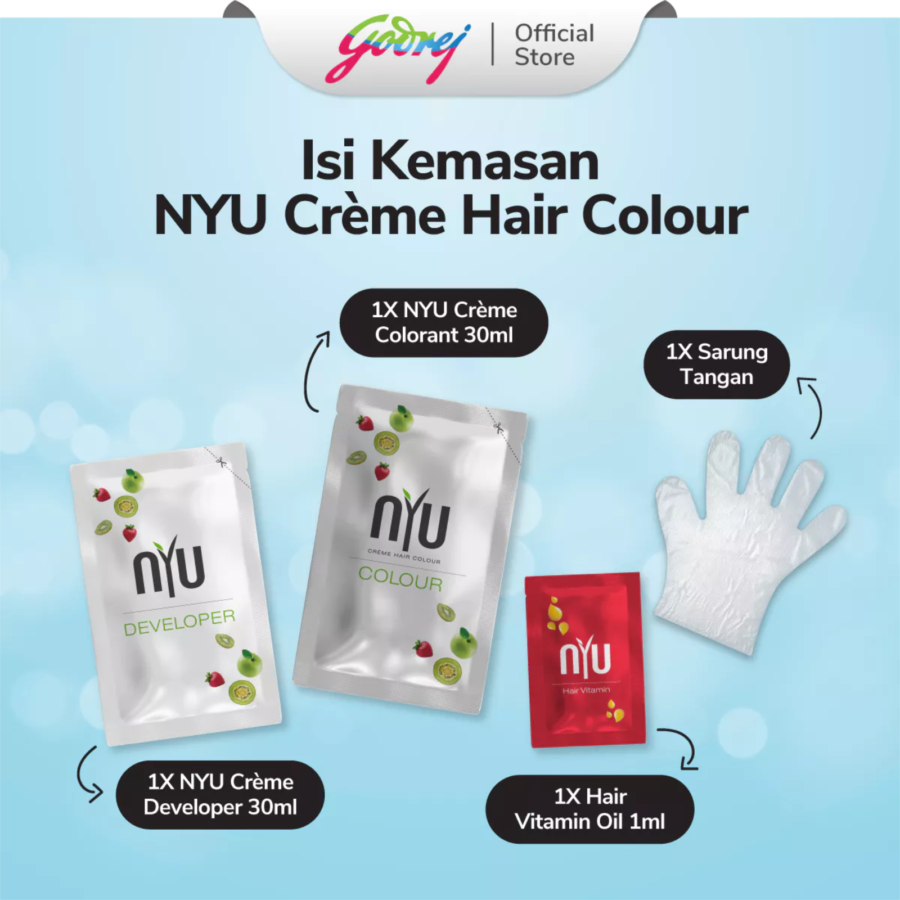 NYU Natural Brown Creme Hair Colour 30ml