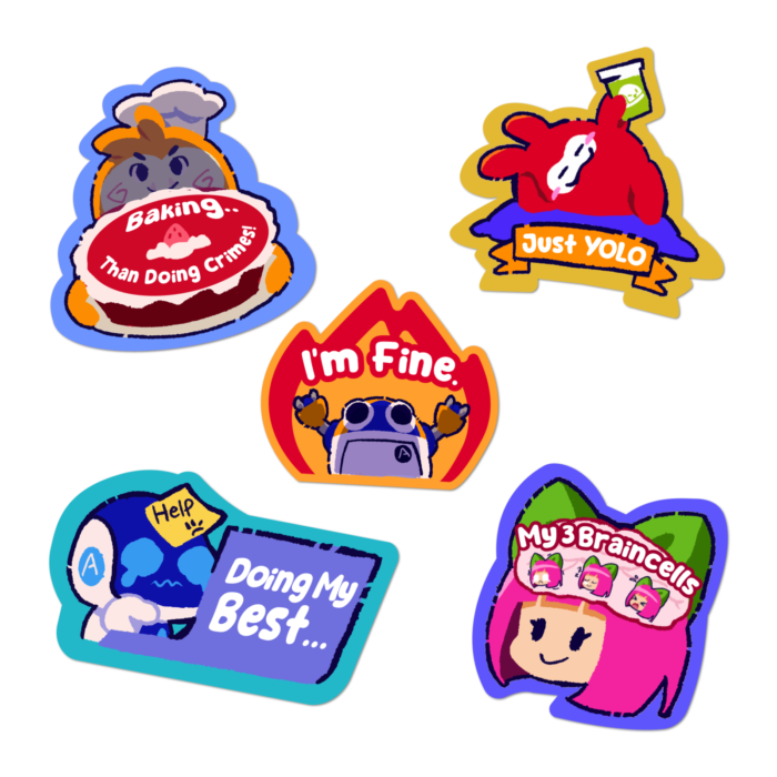 Funny Sticker Pack Set B Astro Kids