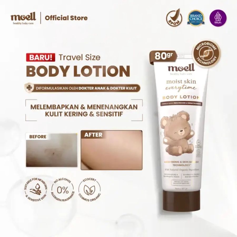 Moell Moist Skin Everytime Baby Body Lotion 80gram