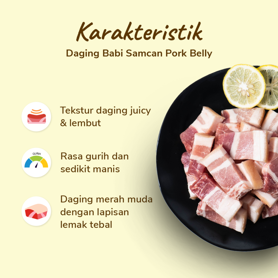 Pork Belly Samcan Daging Babi Potong Dadu Babi Kecap 500gram