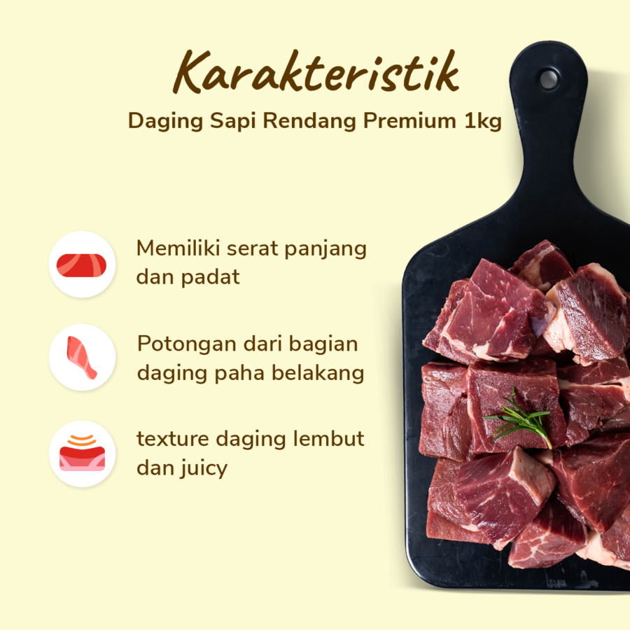 Daging Sapi Rendang Premium Astro Farm 1kg