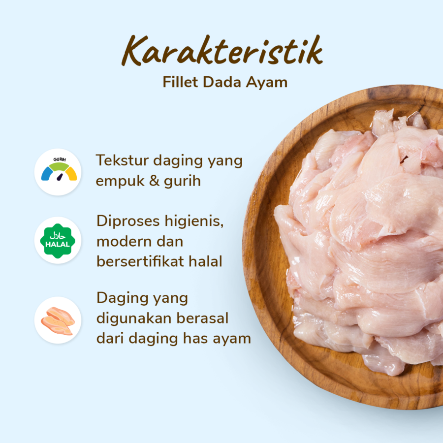 Fillet Dada Ayam Astro Farm 450-550gram