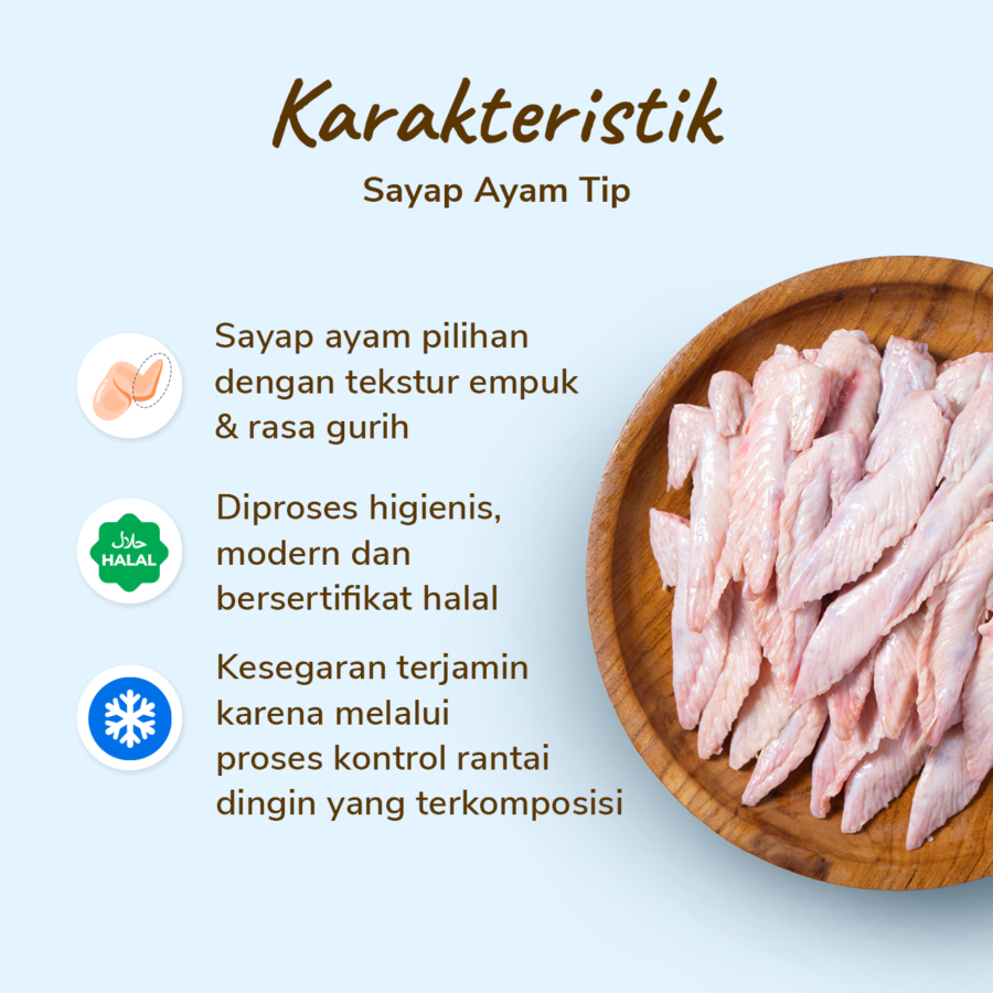 Sayap Ayam Wing Tip Astro Farm 450-550gram