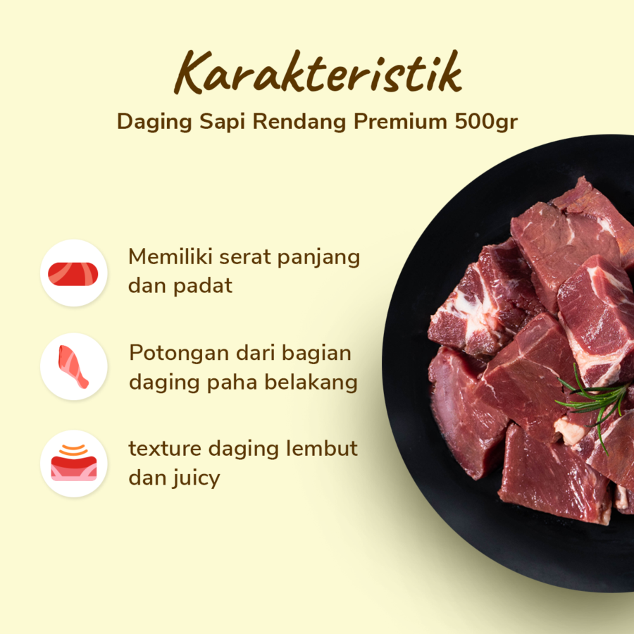 Daging Sapi Rendang Premium Astro Farm 500gram