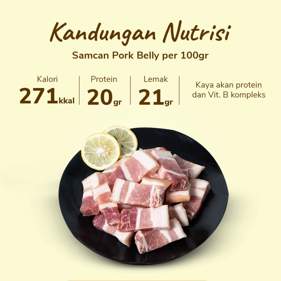 Pork Belly Samcan Daging Babi Potong Dadu Babi Kecap 500gram