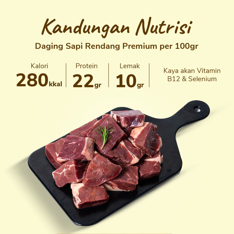 Daging Sapi Rendang Premium Astro Farm 1kg