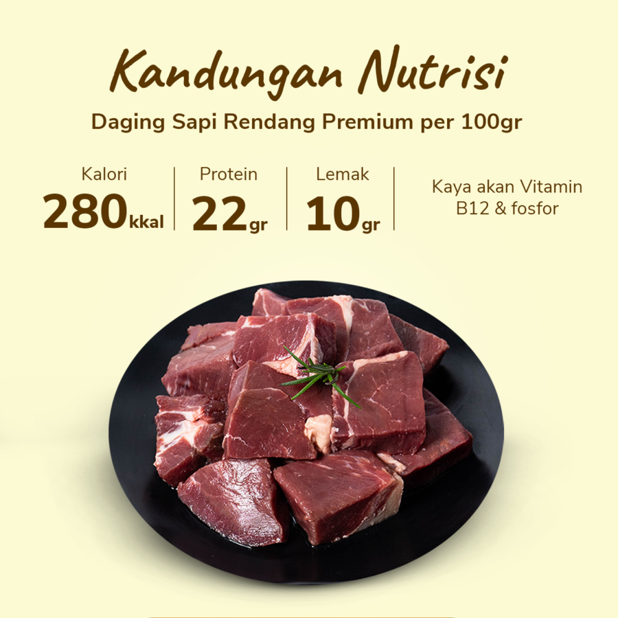 Daging Sapi Rendang Premium Astro Farm 500gram