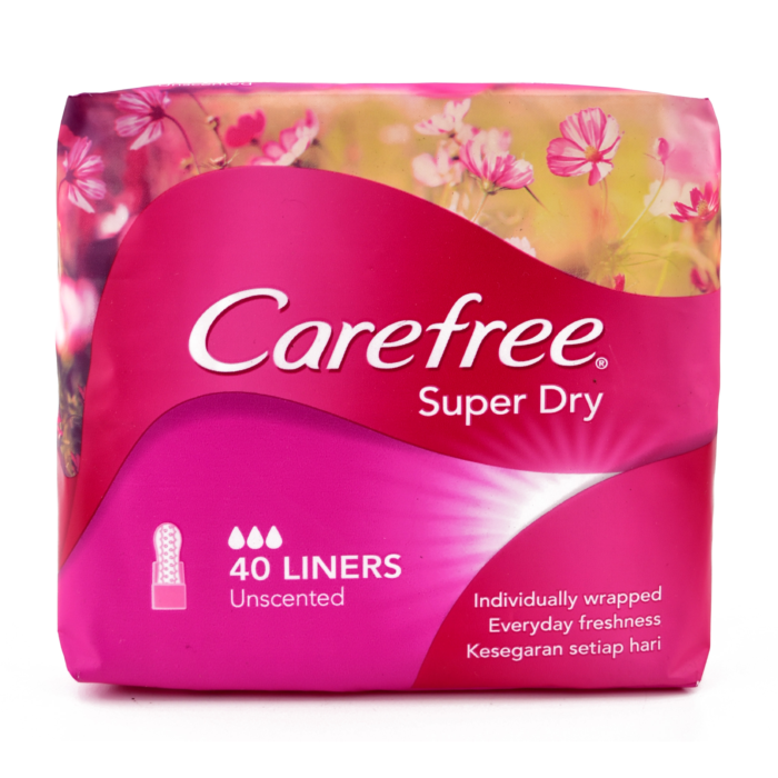 Carefree Super Dry Unscented Panty Liner Pembalut Wanita 40pcs
