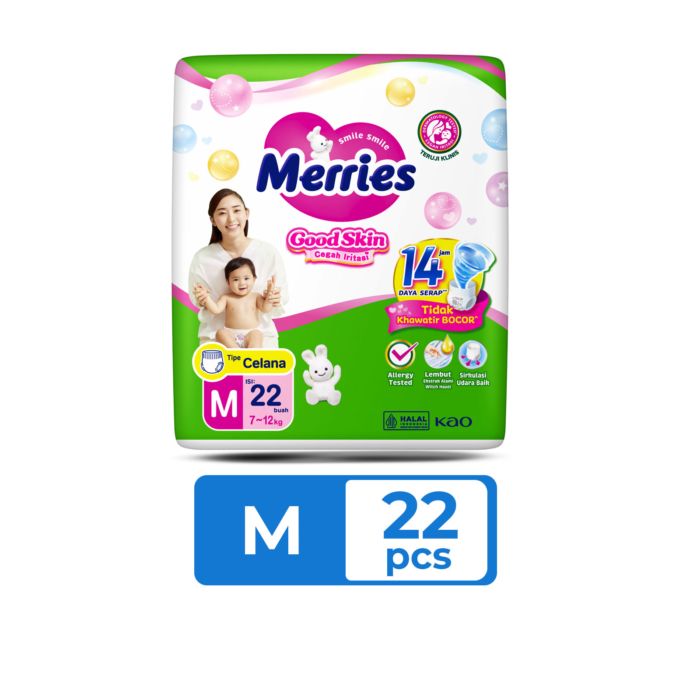 Merries Good Skin Pants Diapers M22