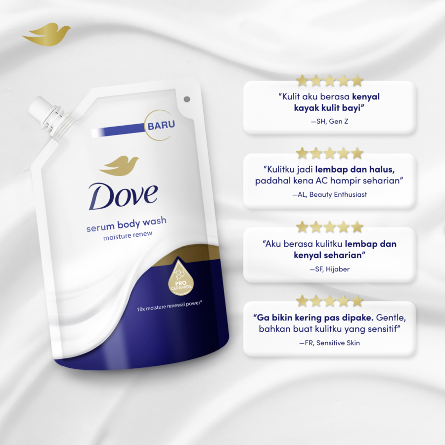Dove Serum Body Wash Moisture Renew Pouch 400ml