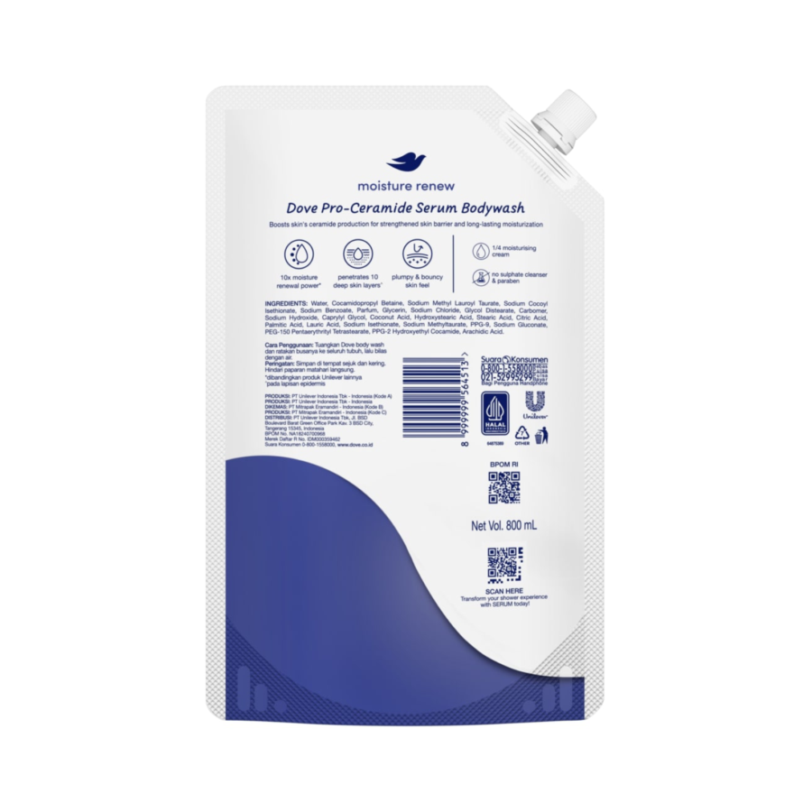 Dove Serum Body Wash Moisture Renew 825ml