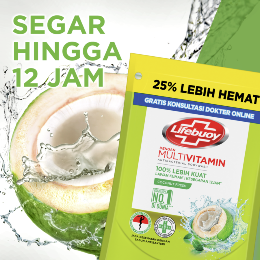 Lifebuoy Coconut Fresh Antibacterial Body Wash 250ml