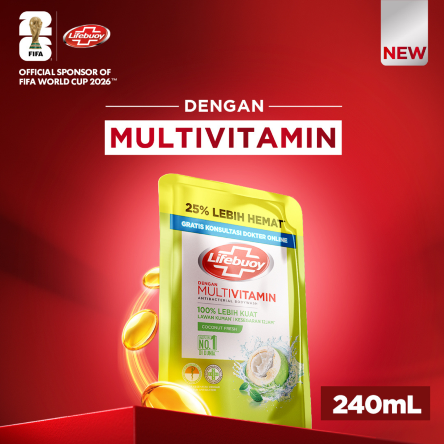 Lifebuoy Coconut Fresh Antibacterial Body Wash 250ml