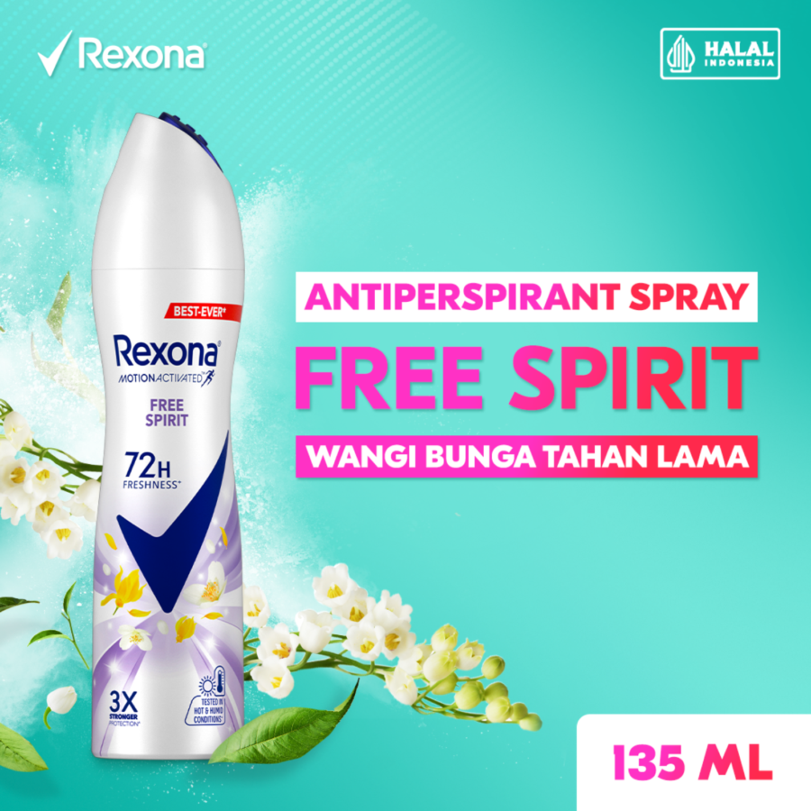 Rexona Motion Actived Free Spirit Deodorant Spray 135ml