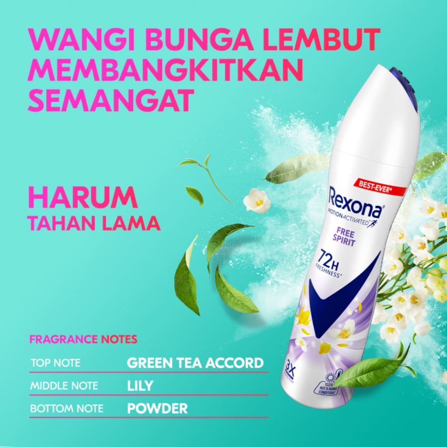 Rexona Motion Actived Free Spirit Deodorant Spray 135ml